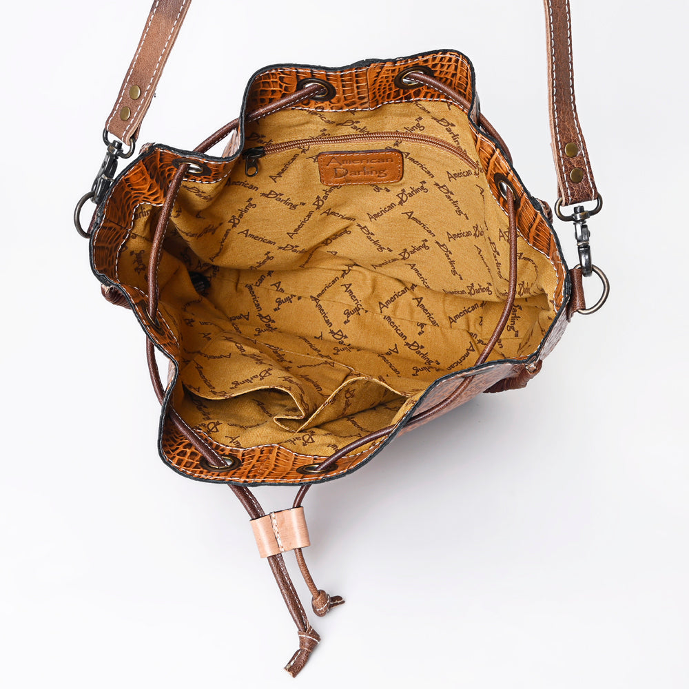 American Darling Crocodile Embossed Genuine Leather Women Bag Western Handbag Purse