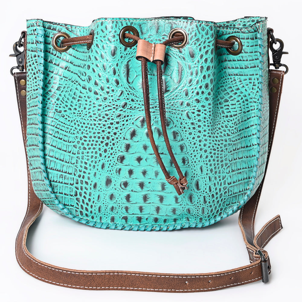 American Darling Crocodile Embossed Genuine Leather Women Bag Western Handbag Purse