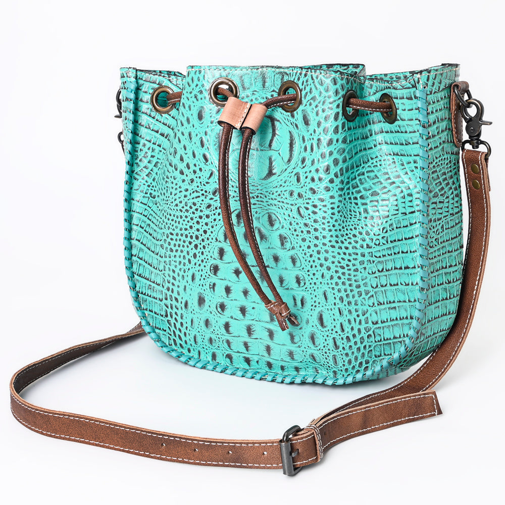 American Darling Crocodile Embossed Genuine Leather Women Bag Western Handbag Purse
