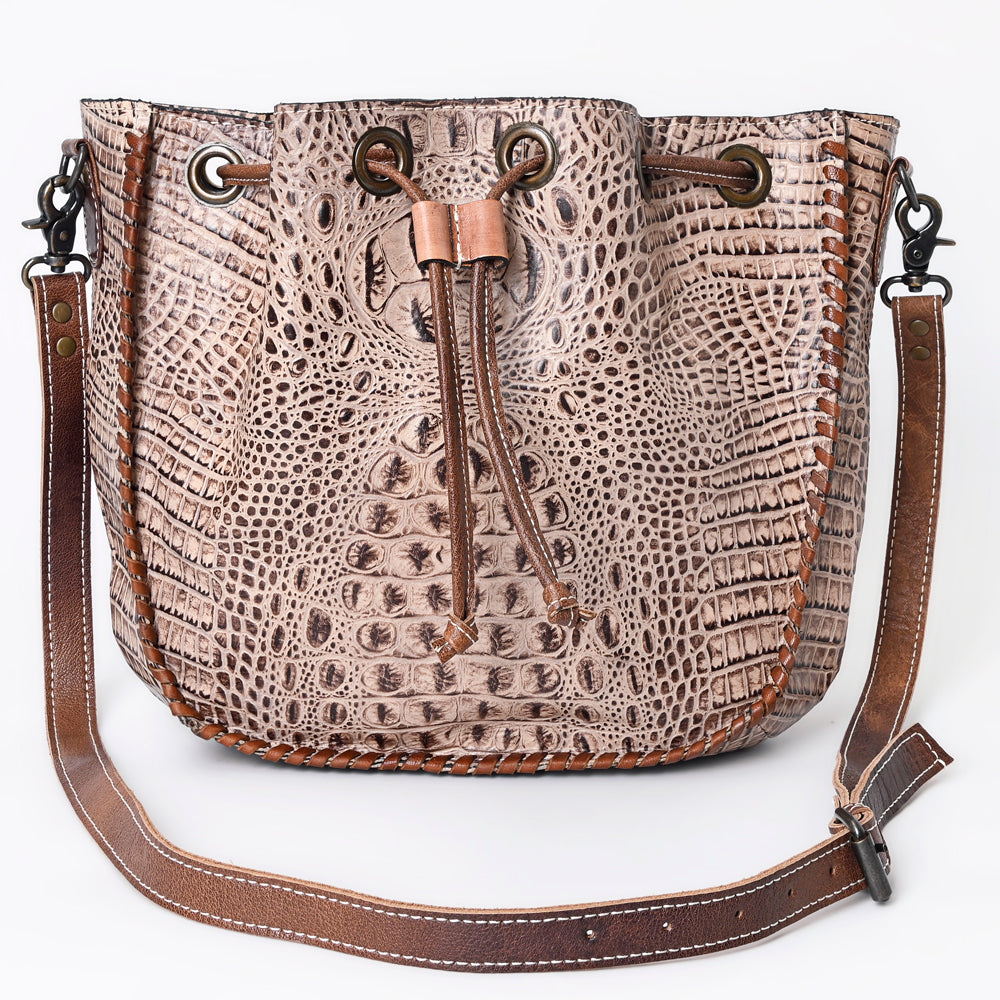 American Darling Crocodile Embossed Genuine Leather Women Bag Western Handbag Purse