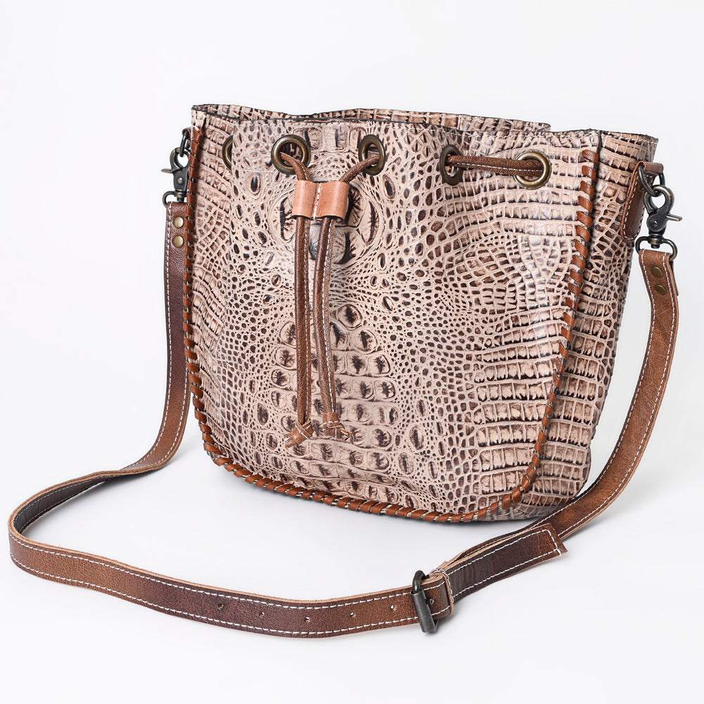 American Darling Crocodile Embossed Genuine Leather Women Bag Western Handbag Purse