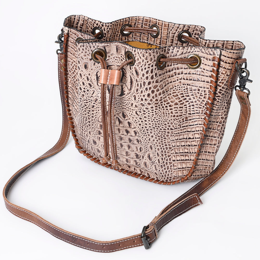 American Darling Crocodile Embossed Genuine Leather Women Bag Western Handbag Purse