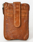 Spaghetti Western Swc436Tan Coin Purse Vintage Handmade Drum Dyed Genuine European Cowhide Leather Women Bag Western Handbag Purse
