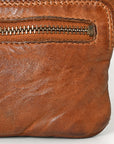 Spaghetti Western Swc436Tan Coin Purse Vintage Handmade Drum Dyed Genuine European Cowhide Leather Women Bag Western Handbag Purse