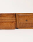 Spaghetti Western Swc450Tan Wallet Vintage Handmade Drum Dyed Genuine European Cowhide Leather Women Bag Western Handbag Purse
