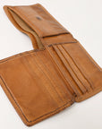 Spaghetti Western Swc450Tan Wallet Vintage Handmade Drum Dyed Genuine European Cowhide Leather Women Bag Western Handbag Purse