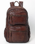 Spaghetti Western Swc414Brn Backpack Vintage Handmade Drum Dyed Genuine European Cowhide Leather Women Bag Western Handbag Purse