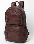 Spaghetti Western Swc414Brn Backpack Vintage Handmade Drum Dyed Genuine European Cowhide Leather Women Bag Western Handbag Purse