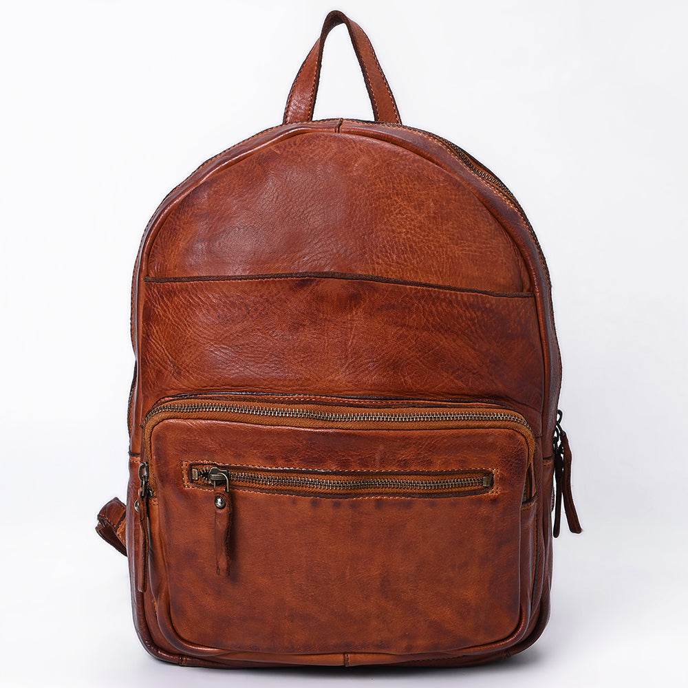Spaghetti Western Swc416Cg Backpack Vintage Handmade Drum Dyed Genuine European Cowhide Leather Women Bag Western Handbag Purse
