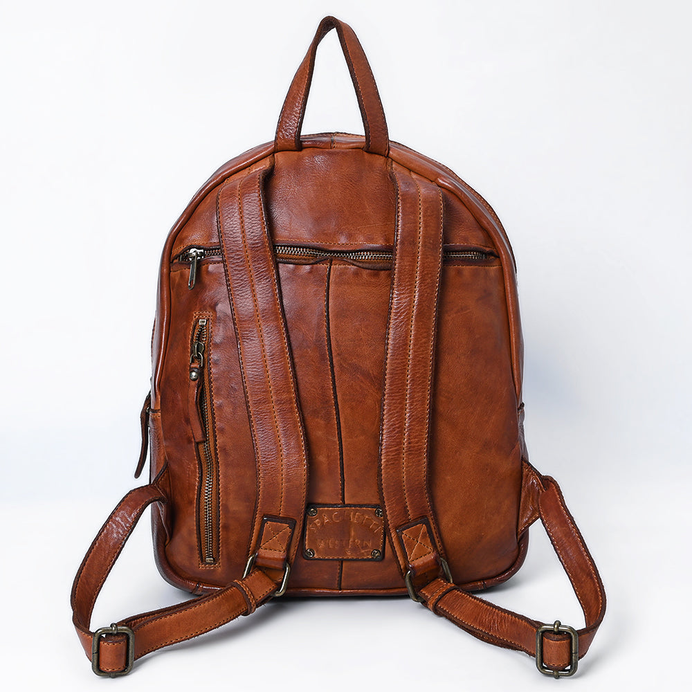 Spaghetti Western Swc416Cg Backpack Vintage Handmade Drum Dyed Genuine European Cowhide Leather Women Bag Western Handbag Purse