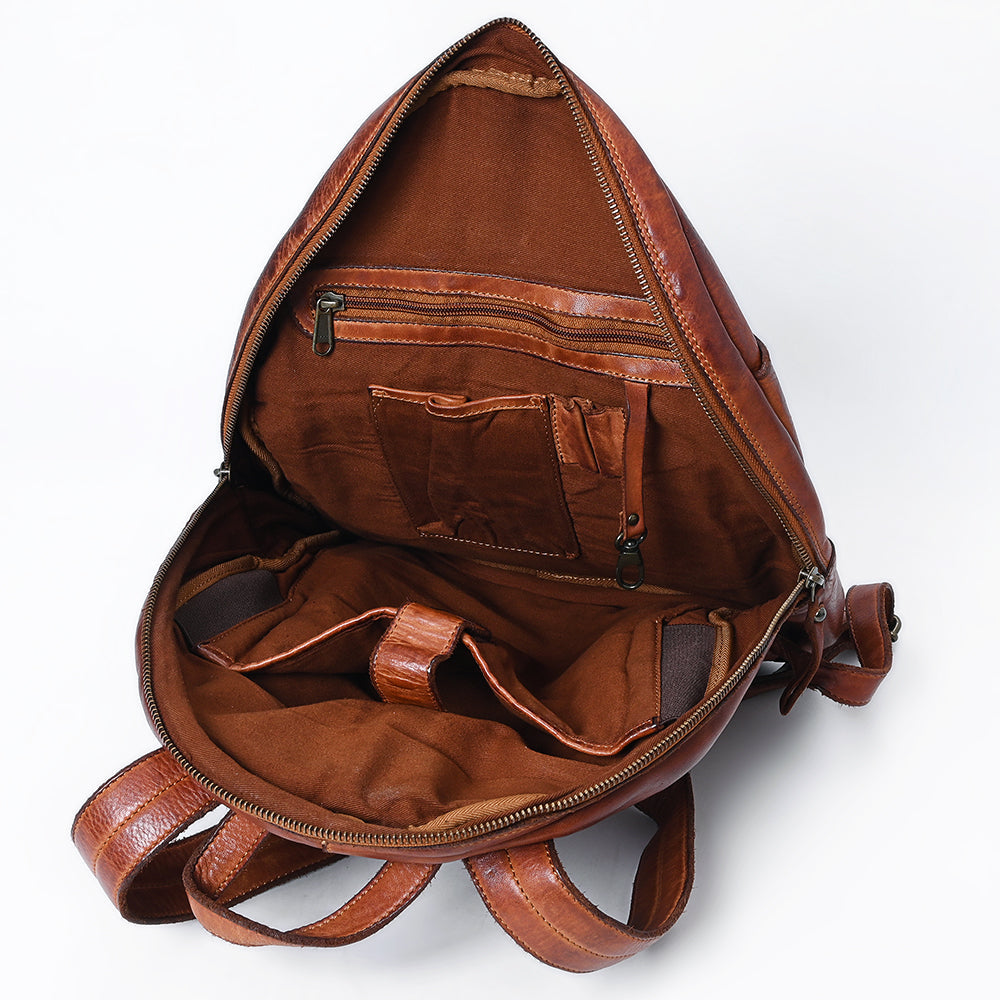 Spaghetti Western Swc416Cg Backpack Vintage Handmade Drum Dyed Genuine European Cowhide Leather Women Bag Western Handbag Purse