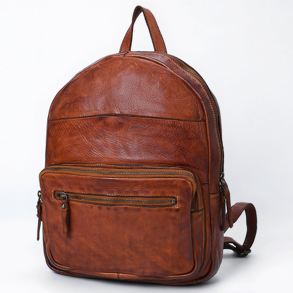 Spaghetti Western Swc416Cg Backpack Vintage Handmade Drum Dyed Genuine European Cowhide Leather Women Bag Western Handbag Purse