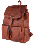Spaghetti Western Swc427Tbrn Backpack Vintage Handmade Drum Dyed Genuine European Cowhide Leather Women Bag Western Handbag Purse