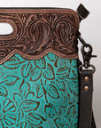 OHLAY KBG159 Clutch Hand Tooled Embossed Genuine Leather women bag western handbag purse