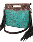 OHLAY KBG159 Clutch Hand Tooled Embossed Genuine Leather women bag western handbag purse