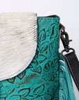 Ohlay Bags KBG166 Cross Body Hand Tooled Embossed Hair-On Genuine Leather Women Bag Western Handbag Purse