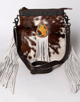 SKBG168 Ohlay Western Genuine Hair-On  Leather Hand Tooled Women Clutch Bags