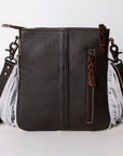 SKBG168 Ohlay Western Genuine Hair-On  Leather Hand Tooled Women Clutch Bags