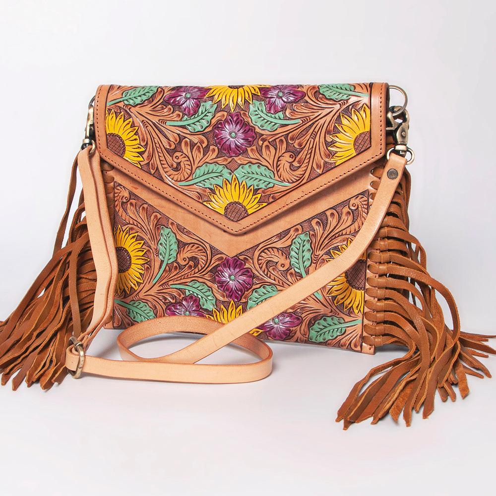 American Darling Envelope Hand Tooled Genuine Leather Women Bag Western Handbag Purse
