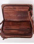 American Darling Hand Tooled Hair On Genuine Leather Women Bag Western Handbag Purse