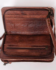 American Darling Hand Tooled Hair On Genuine Leather Women Bag Western Handbag Purse