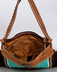 American Darling ADBG980B Hobo Hand Tooled Saddle Blanket Genuine Leather Women Bag Western Handbag Purse