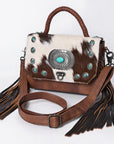 American Darling Briefcase Hair On Genuine Leather Western Women Bag | Handbag Weekend Travel Bags