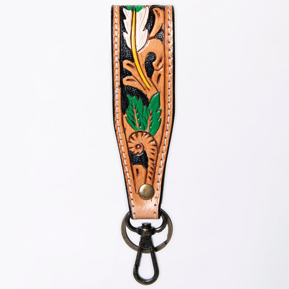 American Darling ADWSF126A Hand Tooled Genuine Leather Handle Strap For Wristlet Bags