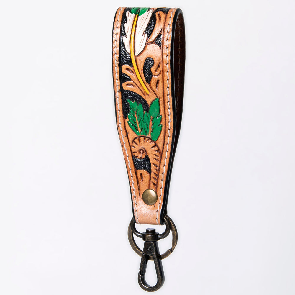 American Darling ADWSF126A Hand Tooled Genuine Leather Handle Strap For Wristlet Bags