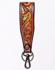 American Darling ADWSF126B Hand Tooled Genuine Leather Handle Strap For Wristlet Bags