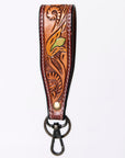 American Darling ADWSF126B Hand Tooled Genuine Leather Handle Strap For Wristlet Bags