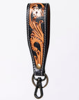 American Darling ADWSF126C Hand Tooled Genuine Leather Handle Strap For Wristlet Bags