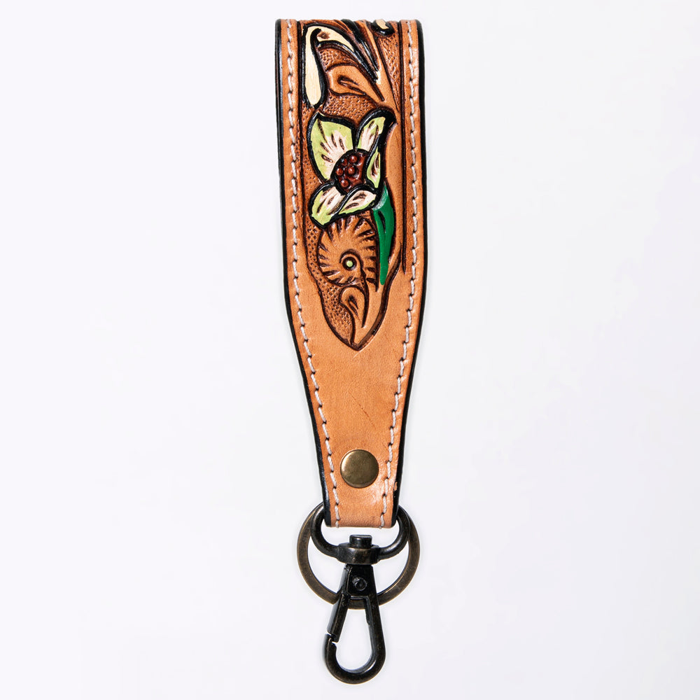 American Darling ADWSF126D Hand Tooled Genuine Leather Handle Strap For Wristlet Bags