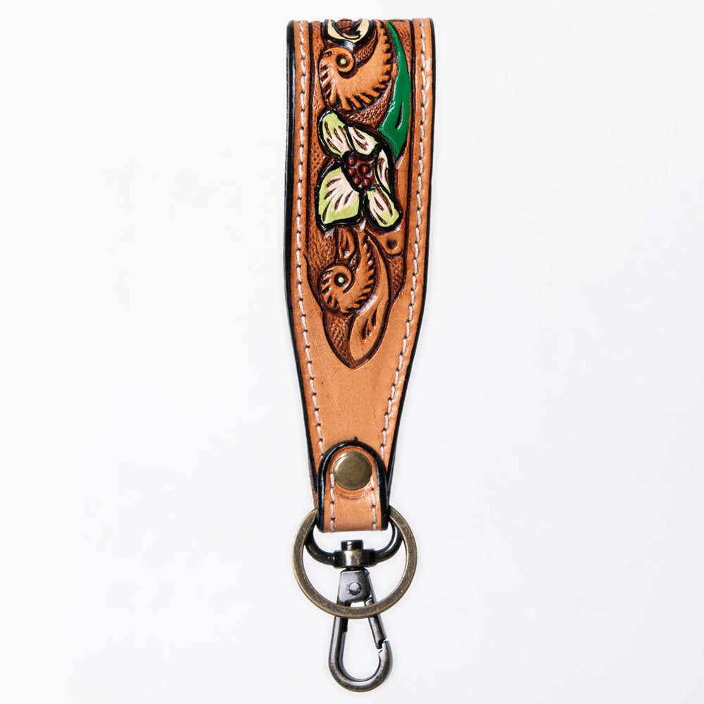 American Darling ADWSF126D Hand Tooled Genuine Leather Handle Strap For Wristlet Bags