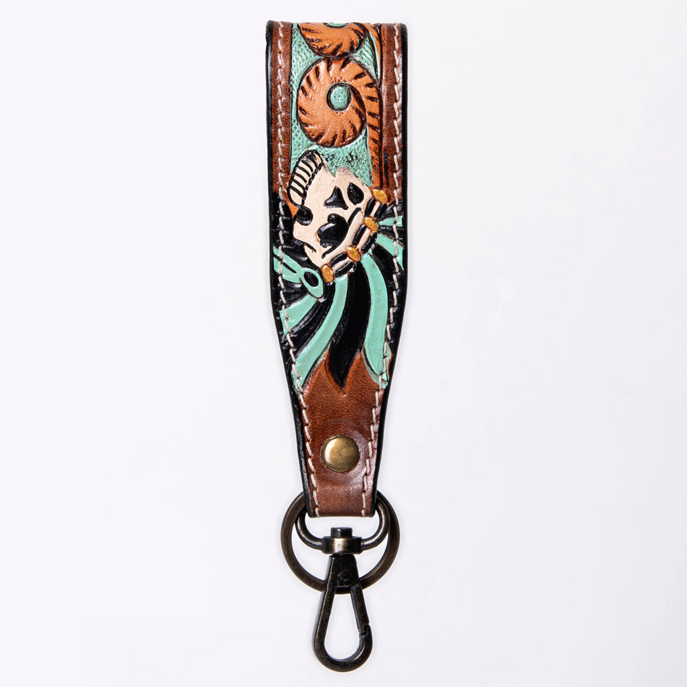 American Darling ADWSF126G Hand Tooled Genuine Leather Handle Strap For Wristlet Bags