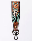 American Darling ADWSF126G Hand Tooled Genuine Leather Handle Strap For Wristlet Bags