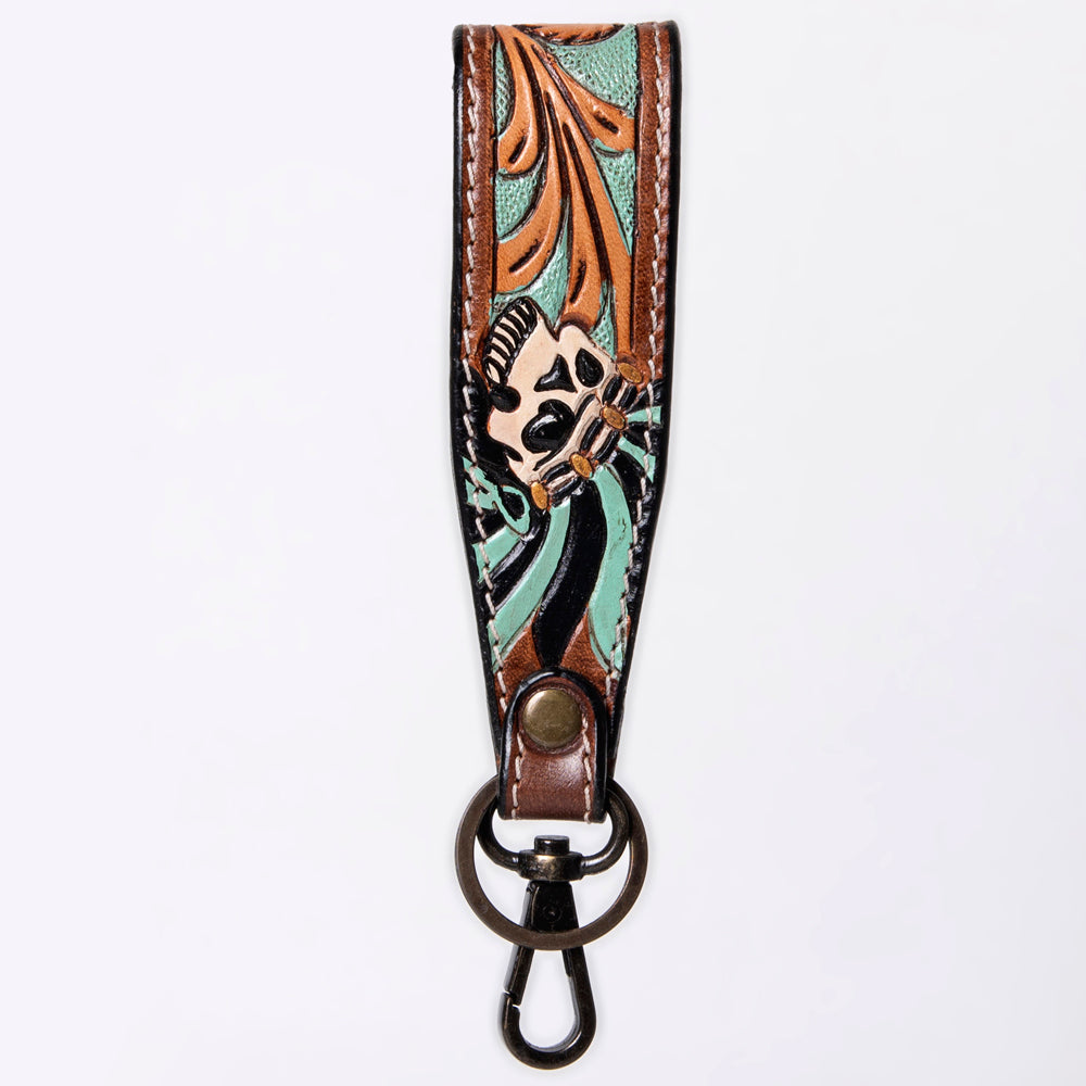American Darling ADWSF126G Hand Tooled Genuine Leather Handle Strap For Wristlet Bags