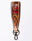American Darling ADWSF126M Hand Tooled Genuine Leather Handle Strap For Wristlet Bags