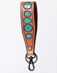 American Darling ADWSF126O Hand Tooled Genuine Leather Handle Strap For Wristlet Bags