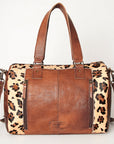 American Darling ADBG1000 Duffel Hair-On Saddle Blanket Genuine Leather Women Bag Western Handbag Purse