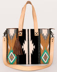 American Darling Tote Saddle Blanket Genuine Leather Women Bag Western Handbag Purse