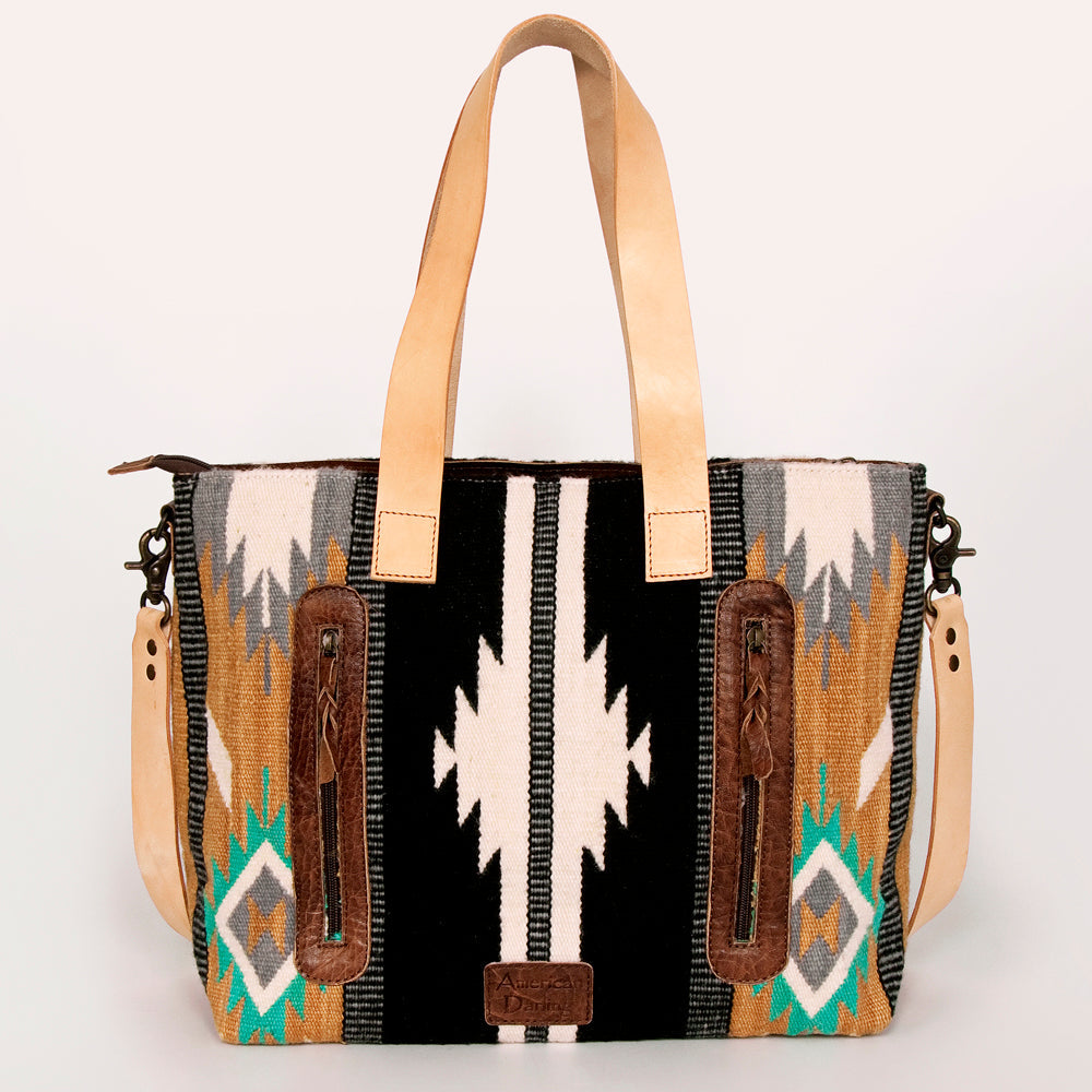 American Darling Tote Saddle Blanket Genuine Leather Women Bag Western Handbag Purse