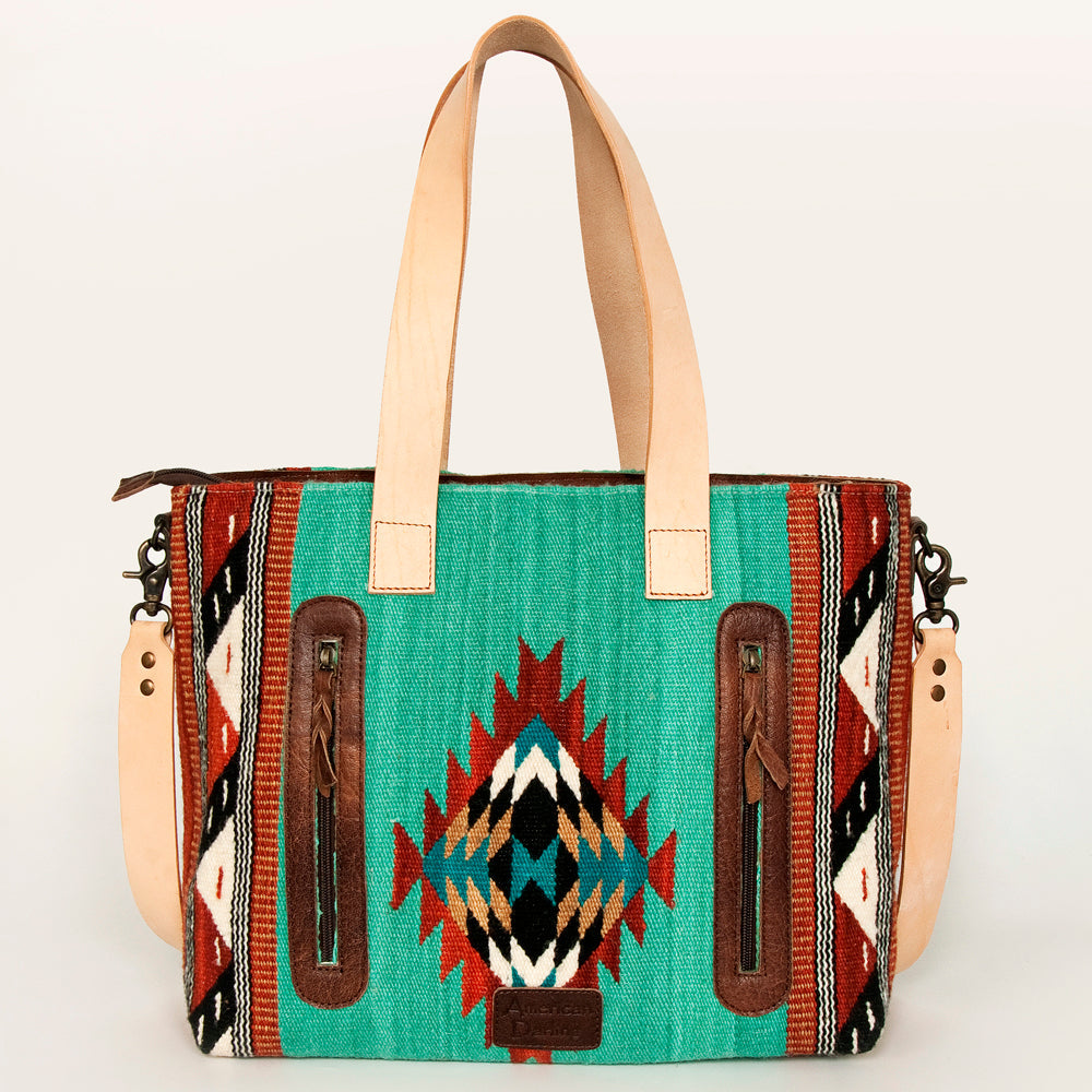 American Darling Tote Saddle Blanket Genuine Leather Women Bag Western Handbag Purse
