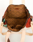 American Darling Tote Saddle Blanket Genuine Leather Women Bag Western Handbag Purse