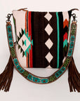 American Darling Saddle Blanket Genuine Leather Women Bag Western Handbag Purse