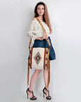 American Darling Saddle Blanket Genuine Leather Women Bag Western Handbag Purse