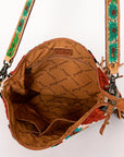 American Darling Saddle Blanket Genuine Leather Women Bag Western Handbag Purse