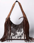 American Darling Hobo Hand Tooled Hair-On Genuine Leather Women Bag Western Handbag Purse