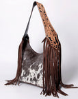 American Darling Hobo Hand Tooled Hair-On Genuine Leather Women Bag Western Handbag Purse
