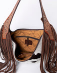American Darling Hobo Hand Tooled Hair-On Genuine Leather Women Bag Western Handbag Purse